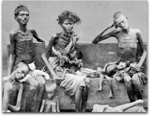 Victims of the Bengal famine of 1943. An atrocity comparable to Stalin's Ukrainian famines, yet rarely acknowledged